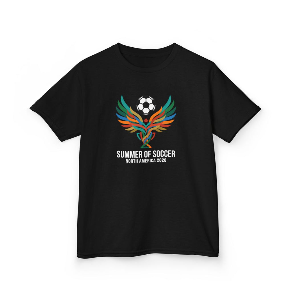 Summer of Soccer 2026 Wings Kids Tee | Canadian Soccer Celebration