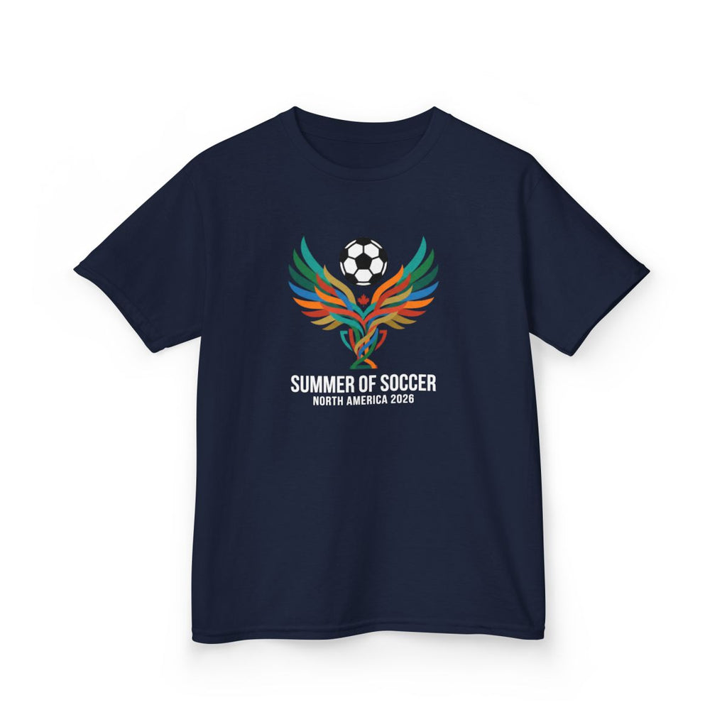 Summer of Soccer 2026 Wings Kids Tee | Canadian Soccer Celebration