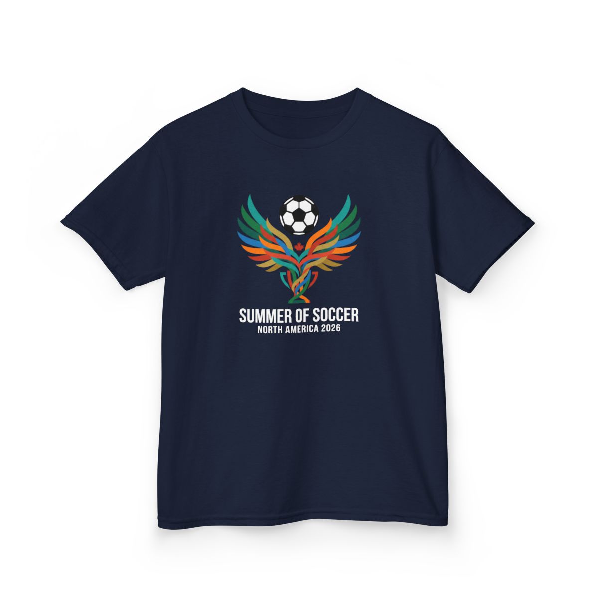 Summer of Soccer 2026 Wings Kids Tee | Canadian Soccer Celebration