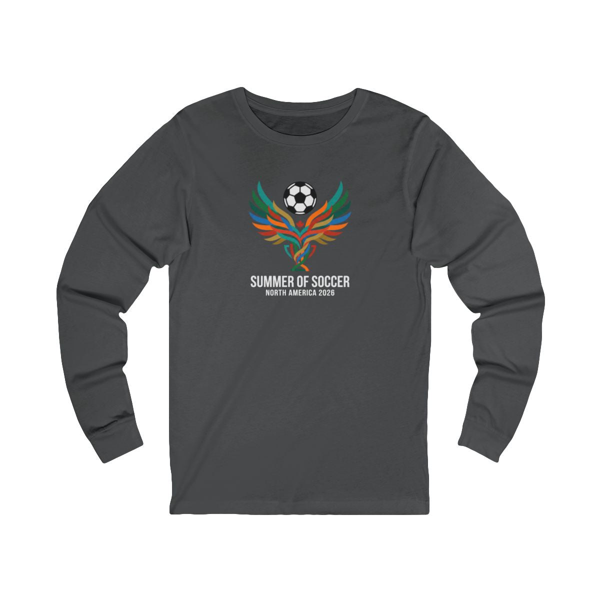 Summer of Soccer 2026 Wings Long Sleeve Tee | Canadian Soccer Celebration