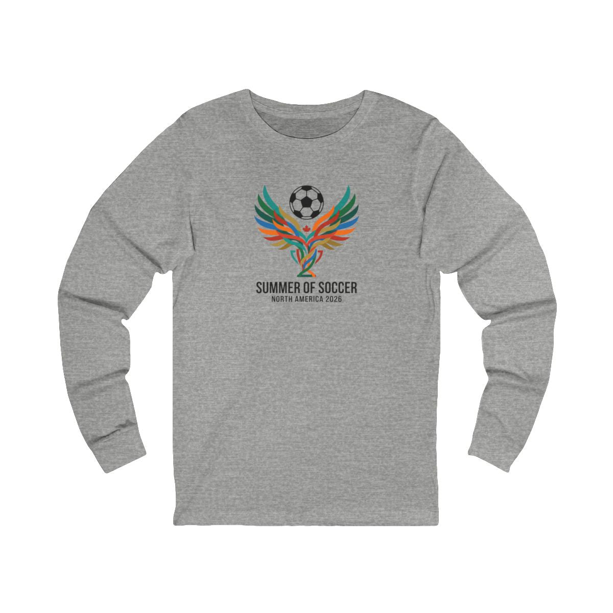 Summer of Soccer 2026 Wings Long Sleeve Tee | Canadian Soccer Celebration