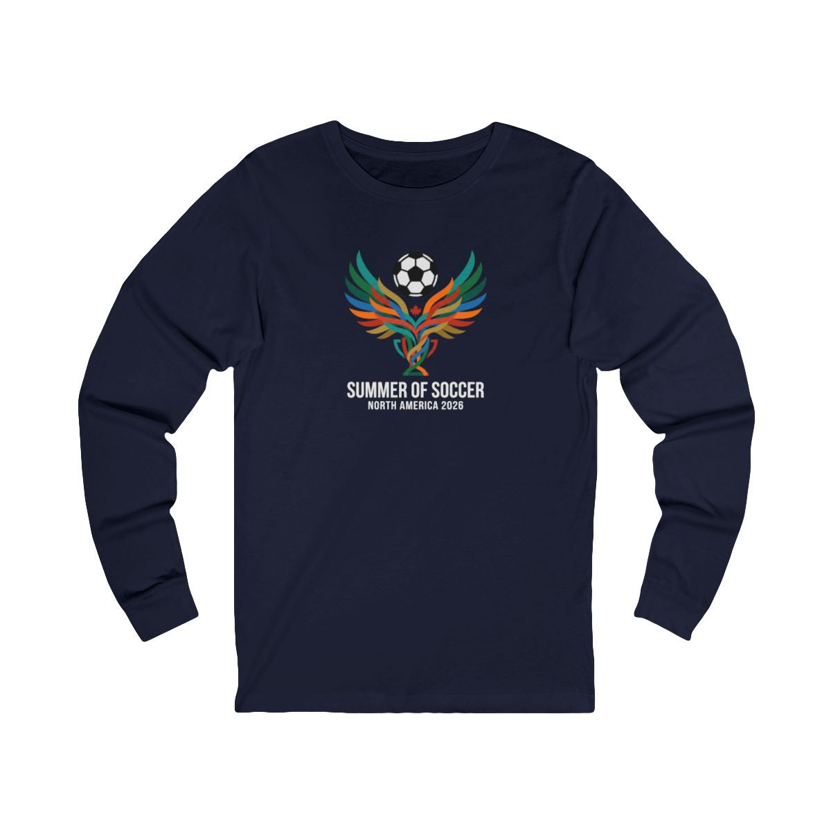 Summer of Soccer 2026 Wings Long Sleeve Tee | Canadian Soccer Celebration