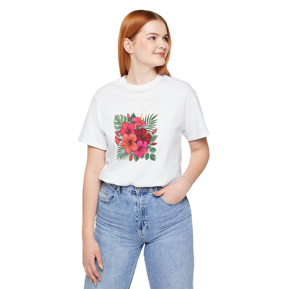 Tropical Hibiscus Tee | Retro Summer Floral