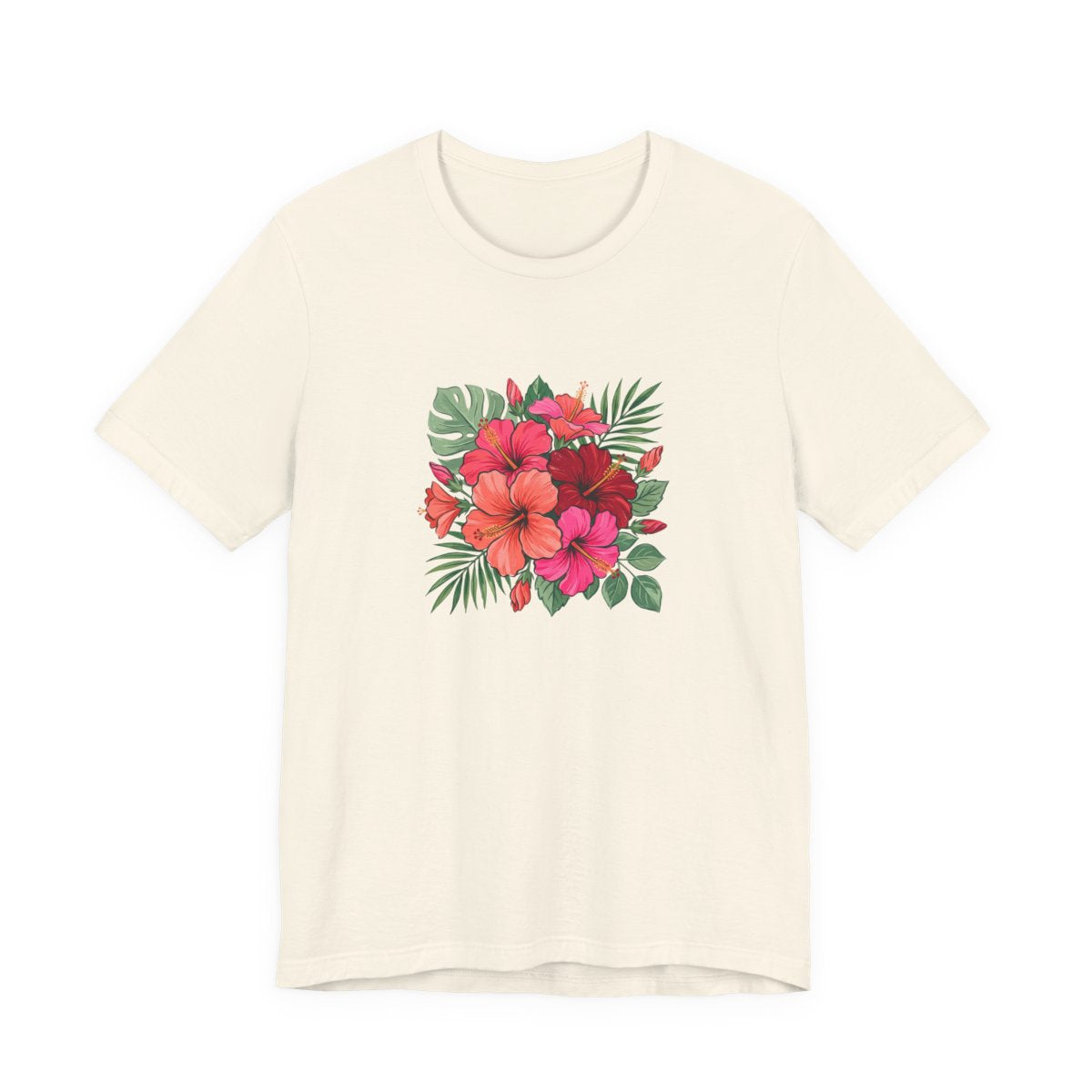 Tropical Hibiscus Tee | Retro Summer Floral