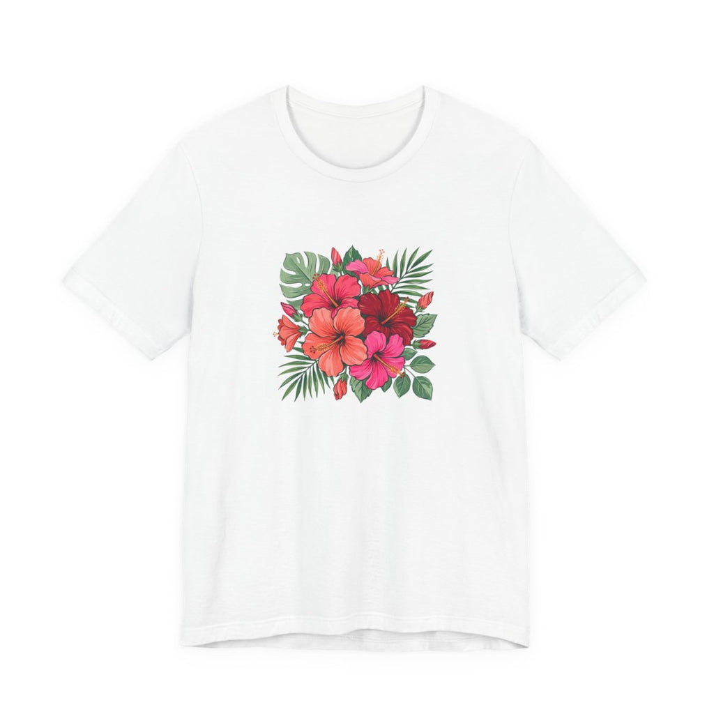 Tropical Hibiscus Tee | Retro Summer Floral