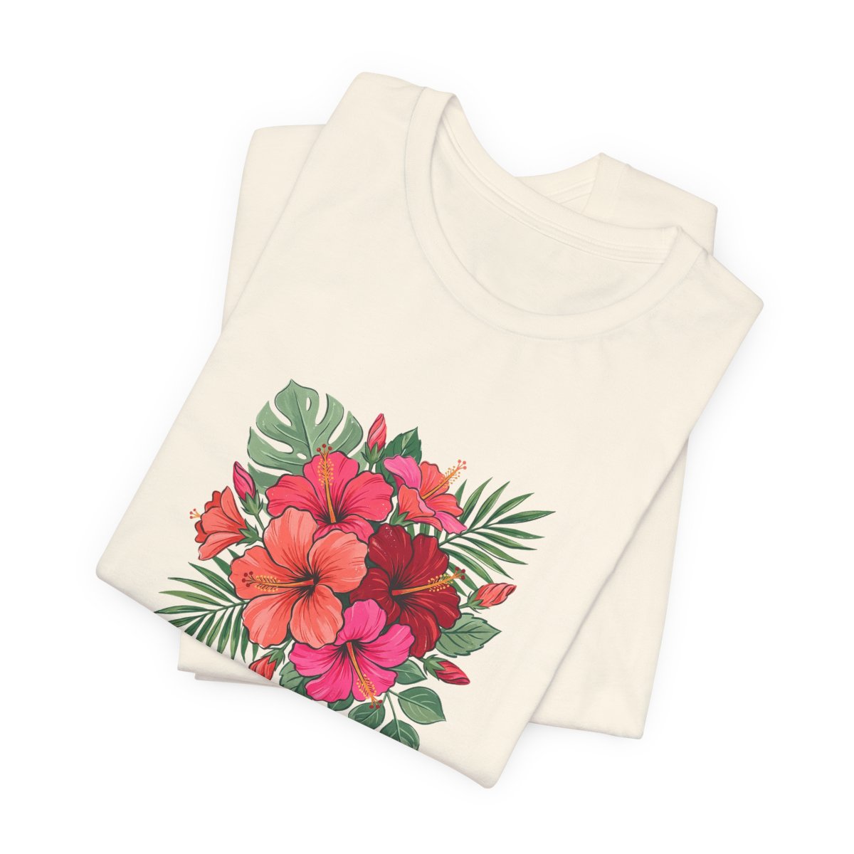 Tropical Hibiscus Tee | Retro Summer Floral