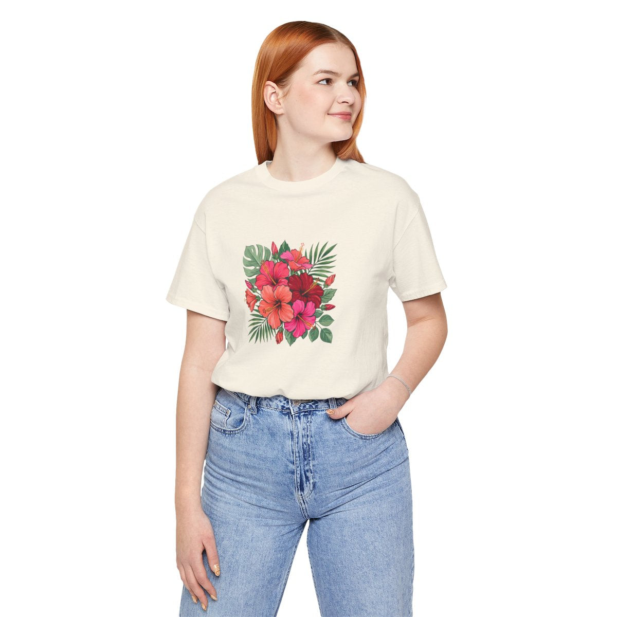 Tropical Hibiscus Tee | Retro Summer Floral