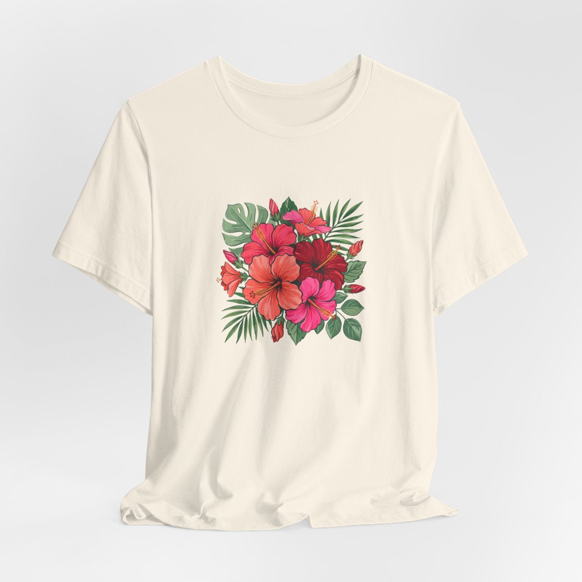 Tropical Hibiscus Tee | Retro Summer Floral