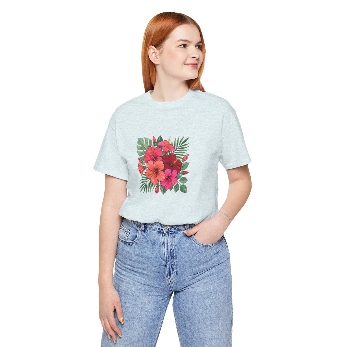 Tropical Hibiscus Tee | Retro Summer Floral