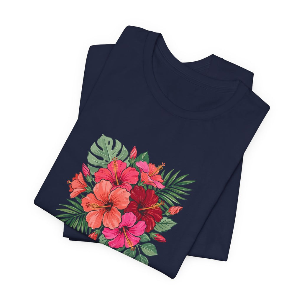 Tropical Hibiscus Tee | Retro Summer Floral