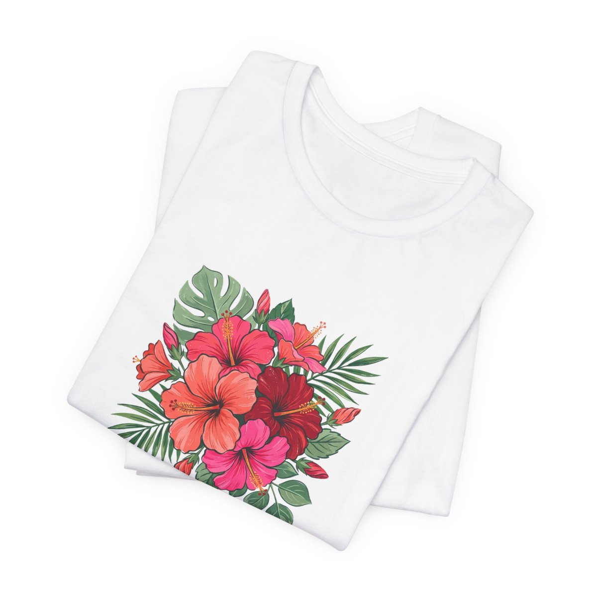 Tropical Hibiscus Tee | Retro Summer Floral