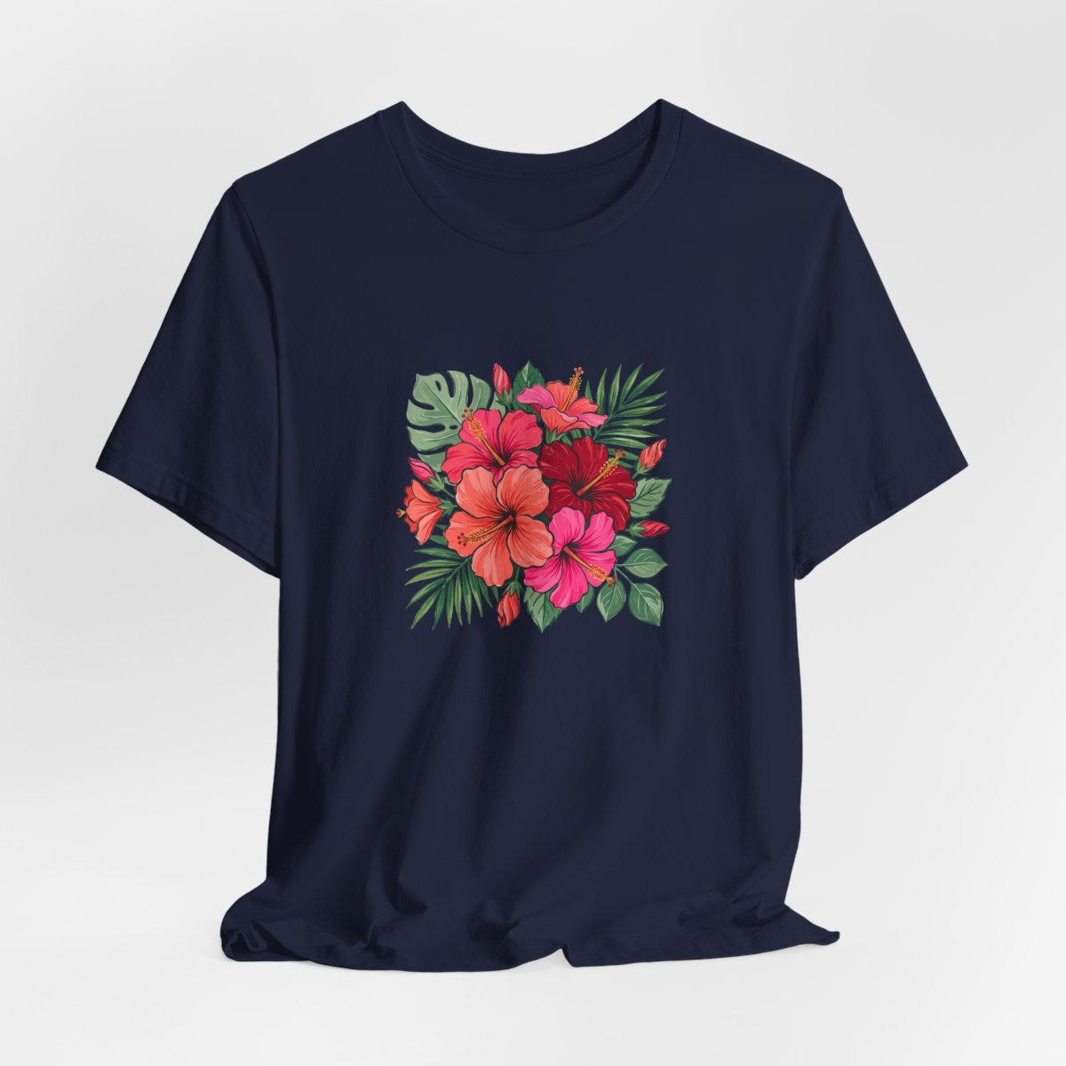 Tropical Hibiscus Tee | Retro Summer Floral