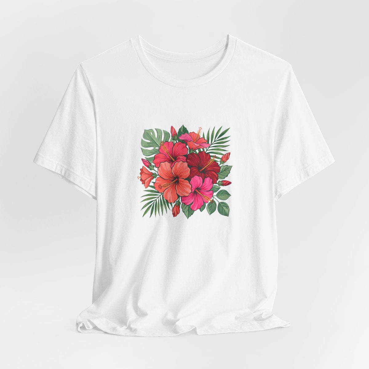 Tropical Hibiscus Tee | Retro Summer Floral