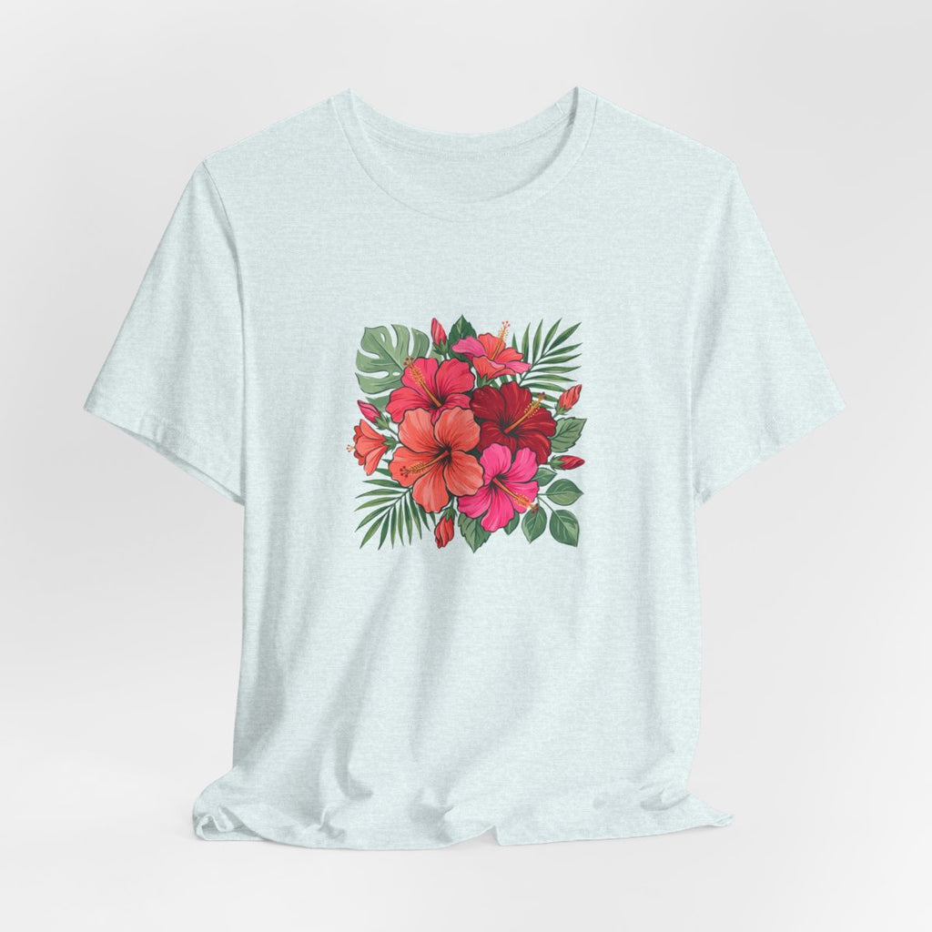 Tropical Hibiscus Tee | Retro Summer Floral