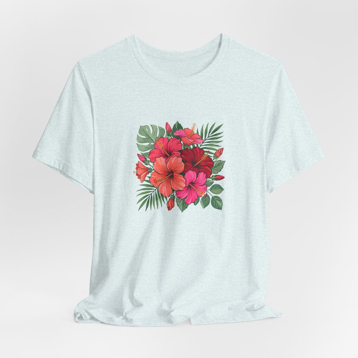 Tropical Hibiscus Tee | Retro Summer Floral