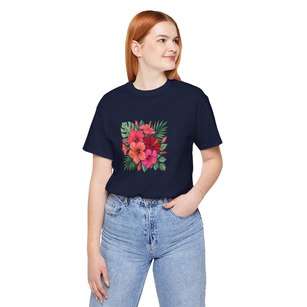Tropical Hibiscus Tee | Retro Summer Floral