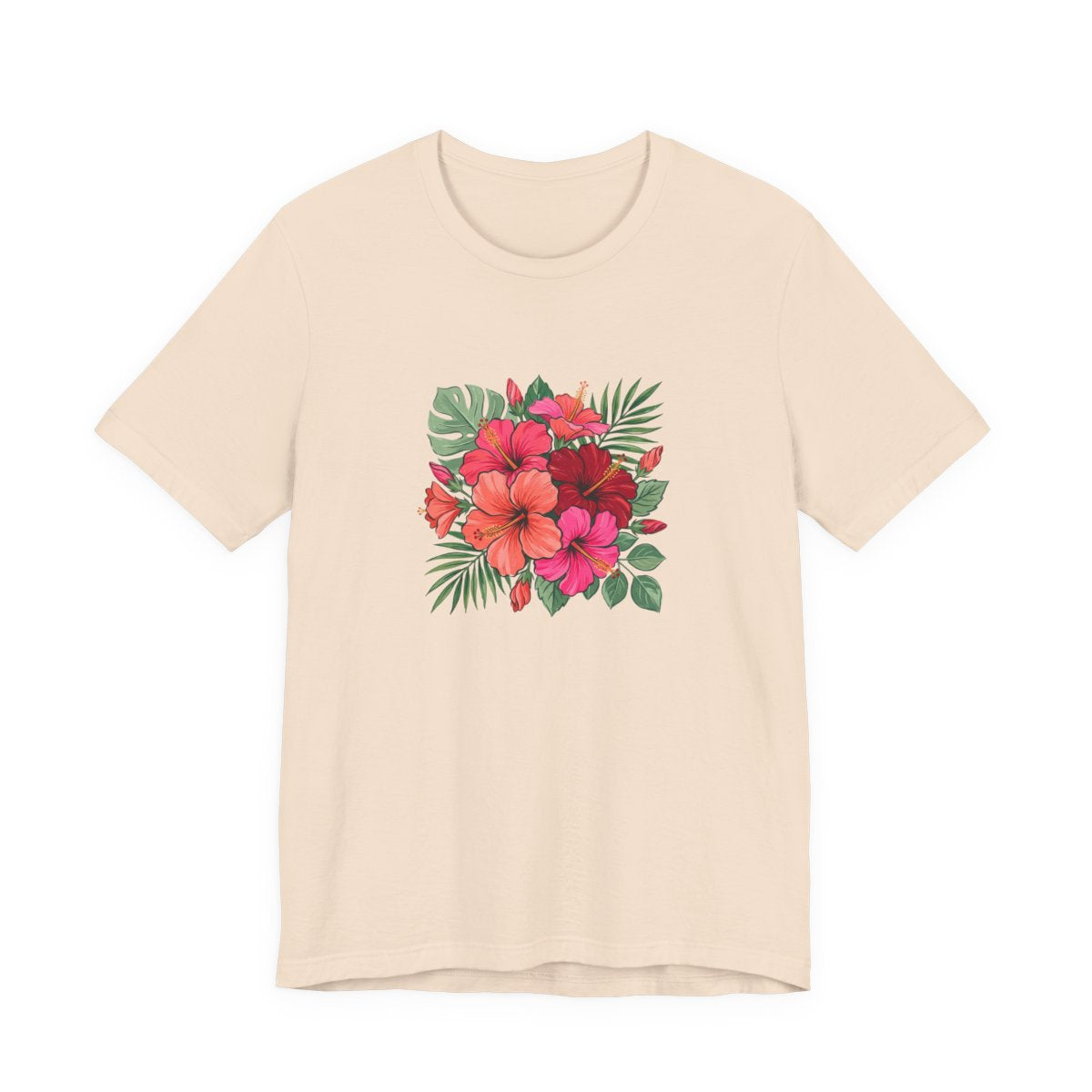 Tropical Hibiscus Tee | Retro Summer Floral