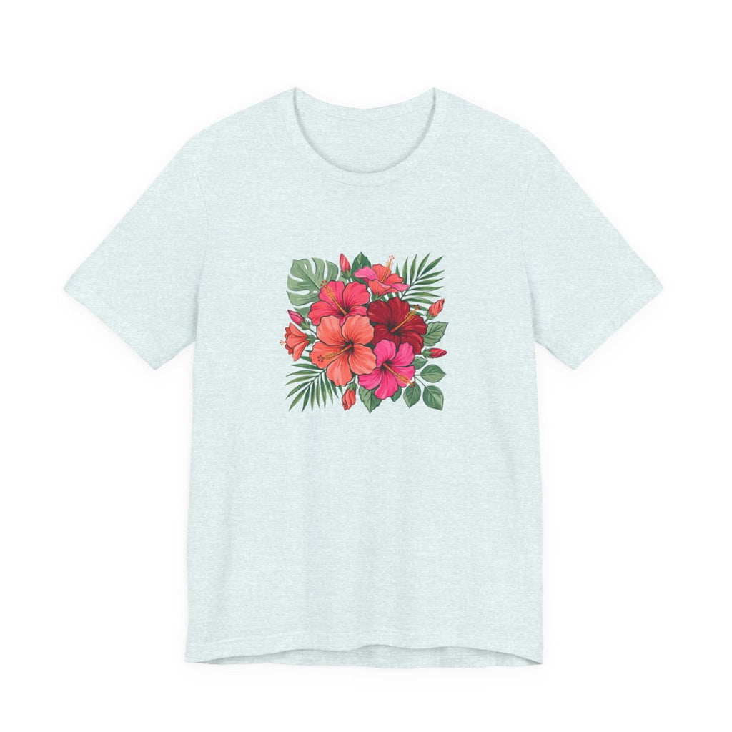 Tropical Hibiscus Tee | Retro Summer Floral