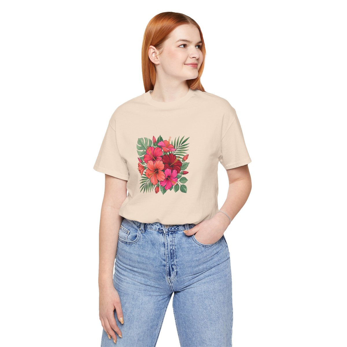 Tropical Hibiscus Tee | Retro Summer Floral