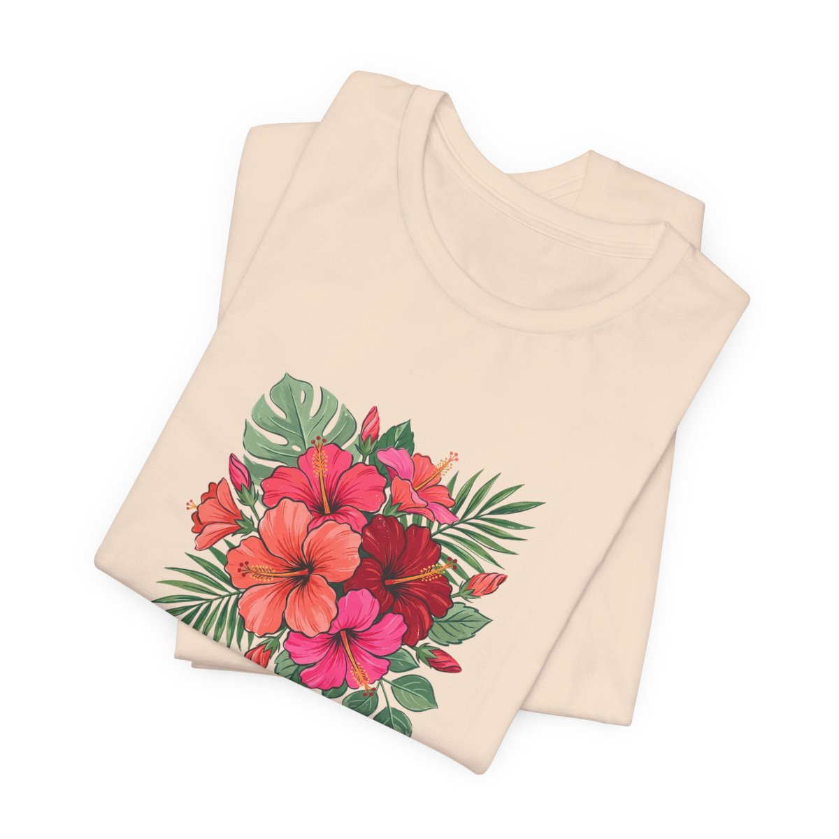 Tropical Hibiscus Tee | Retro Summer Floral