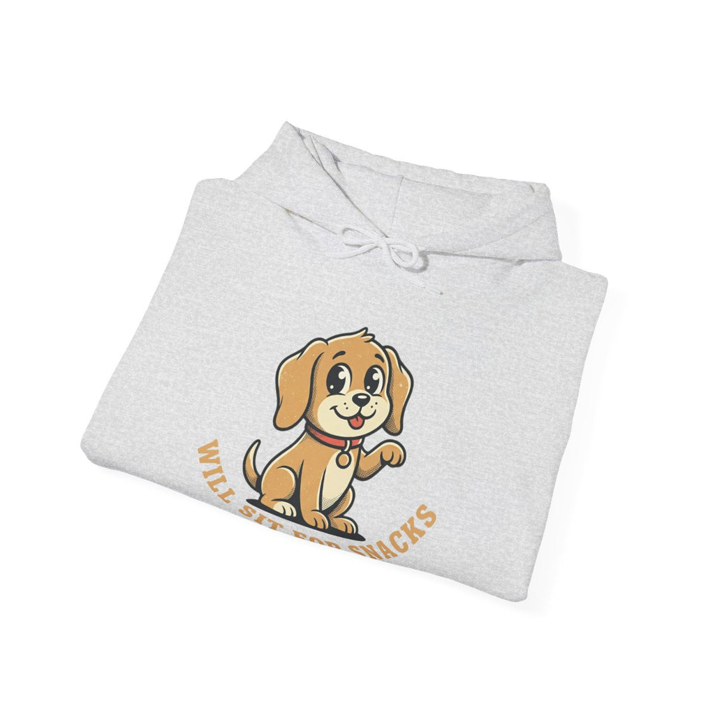 Will Sit For Snacks Hoodie | Funny Dog Lover Graphic