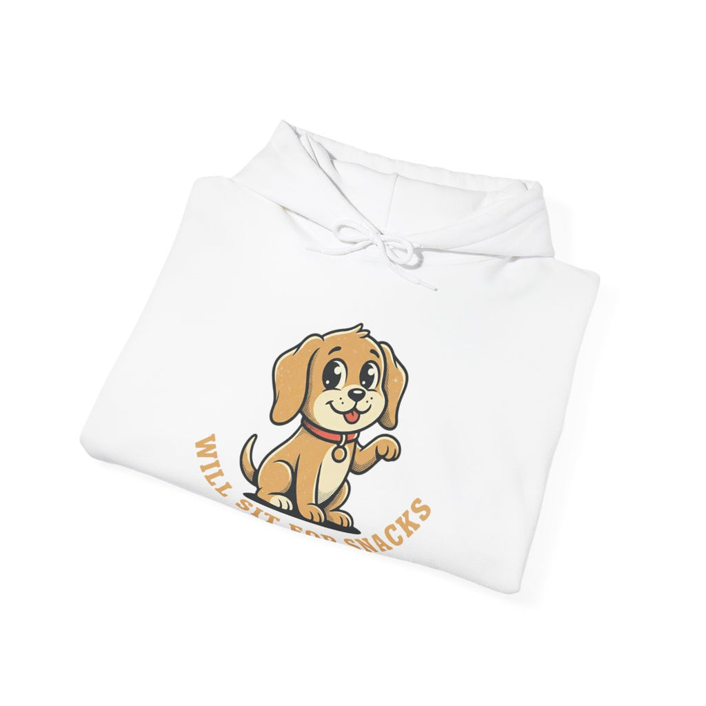 Will Sit For Snacks Hoodie | Funny Dog Lover Graphic