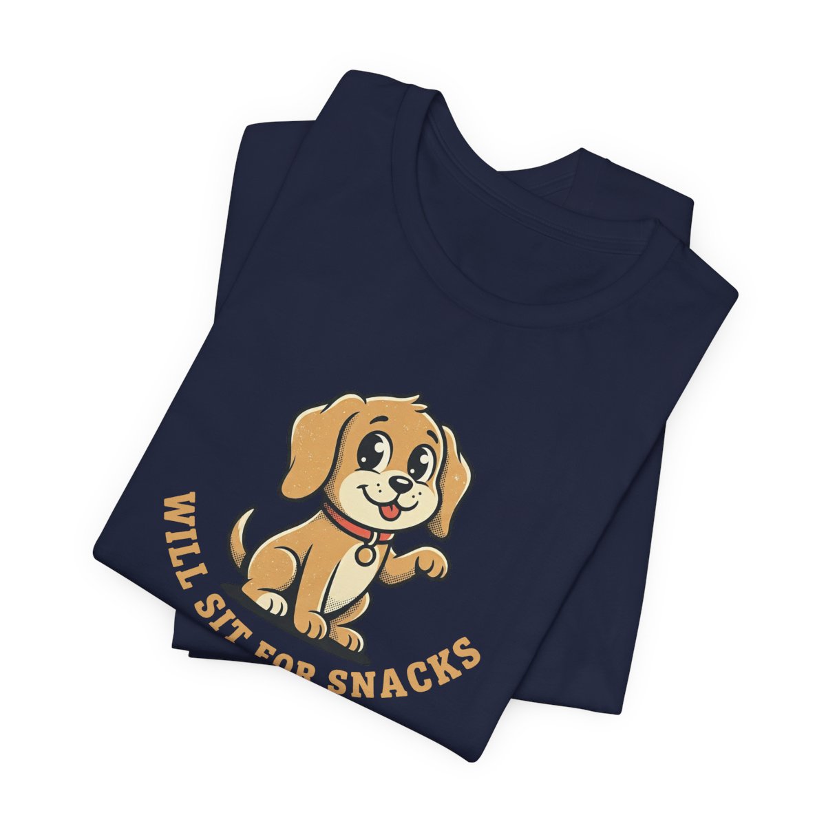 Will Sit For Snacks Tee | Funny Dog Lover Graphic Shirt