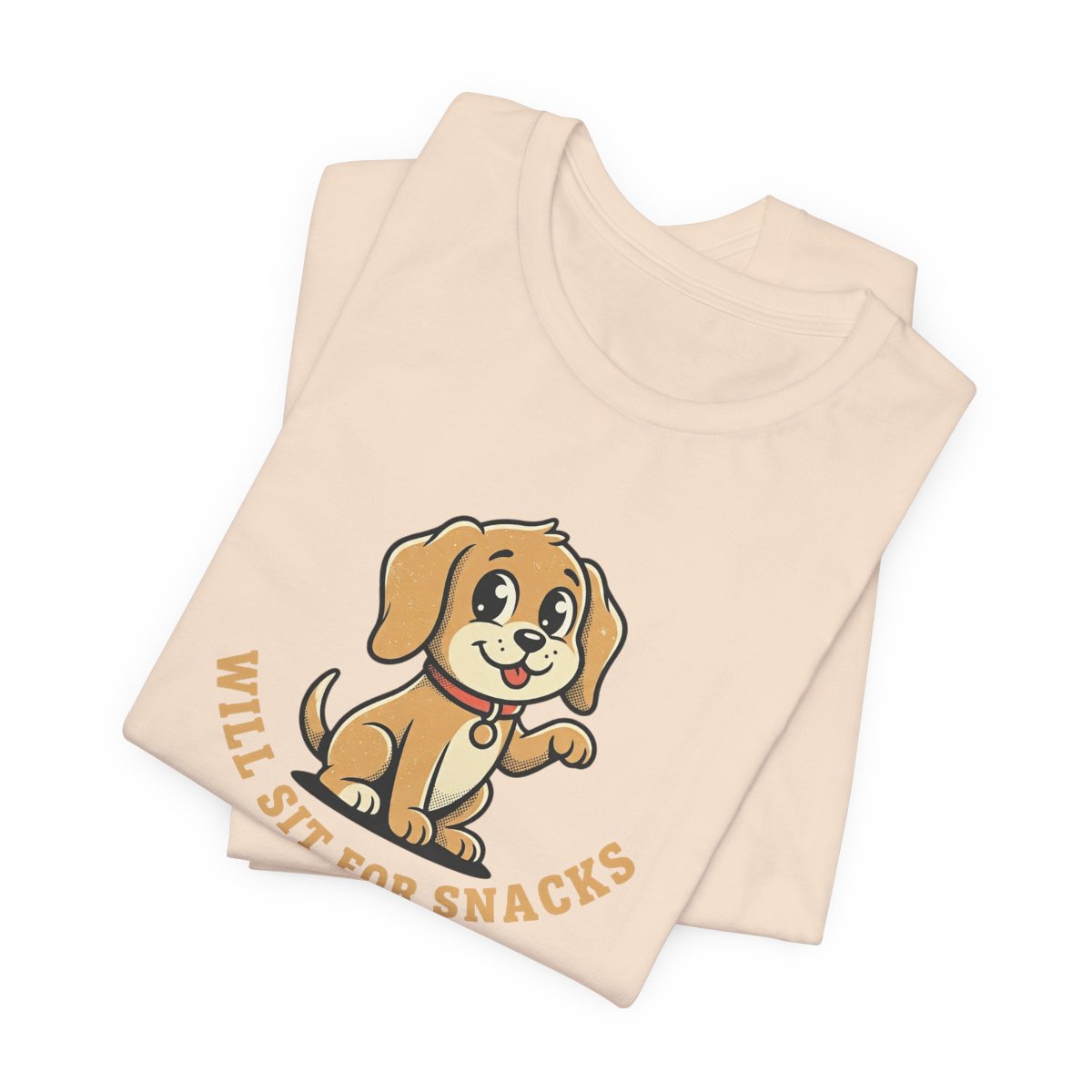 Will Sit For Snacks Tee | Funny Dog Lover Graphic Shirt